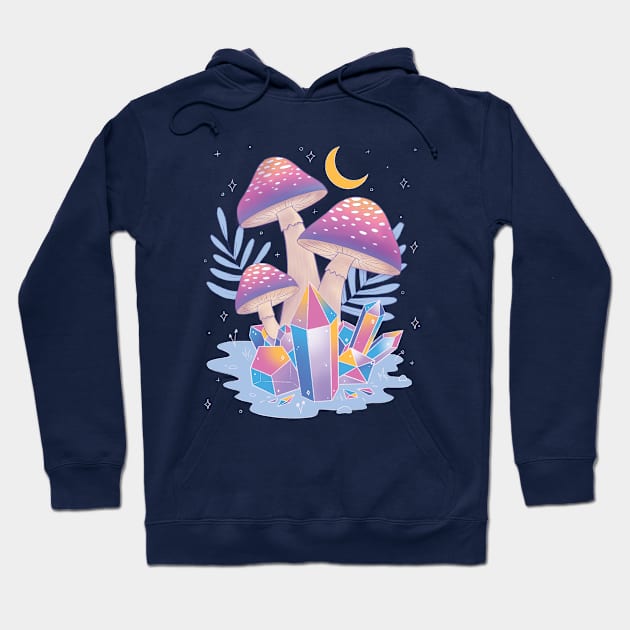 Night Mushrooms Hoodie by ninocflores